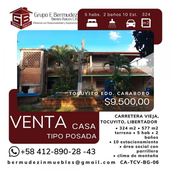 Foto Casa en Venta en tocuyito, Tocuyito, Carabobo - U$D 10.000 - CAV239339 - BienesOnLine