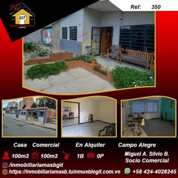 Foto Casa en Alquiler en Agua Blanca, Valencia, Carabobo - U$D 350 - CAA203819 - BienesOnLine