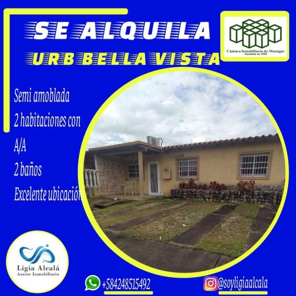 CASA EN ALQUILER URB BELLA VISTA MATURIN