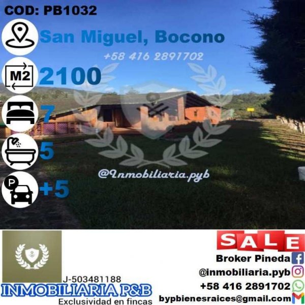 Quinta en Venta en  Boconó, Trujillo