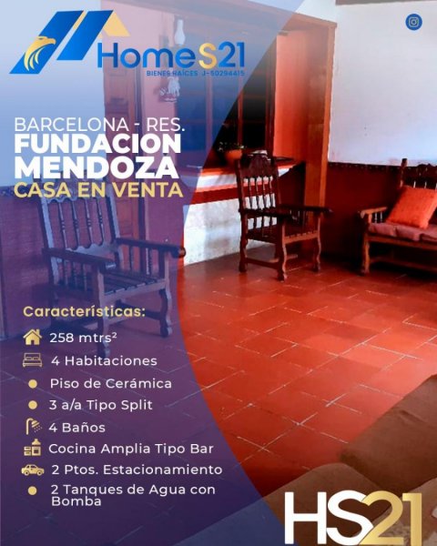 Casa en Venta en Fundacion Mendoza Barcelona, Anzoátegui