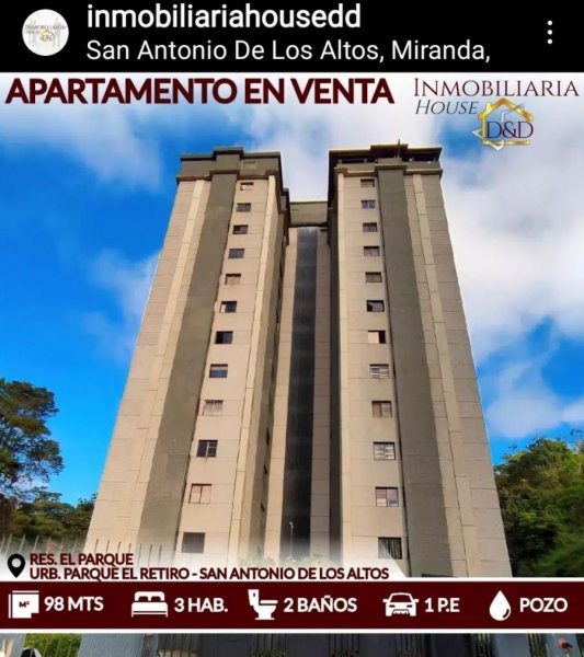 Foto Apartamento en Venta en Los Salias, Urbanización Parque El Retiro, Miranda - U$D 58.000 - APV197603 - BienesOnLine