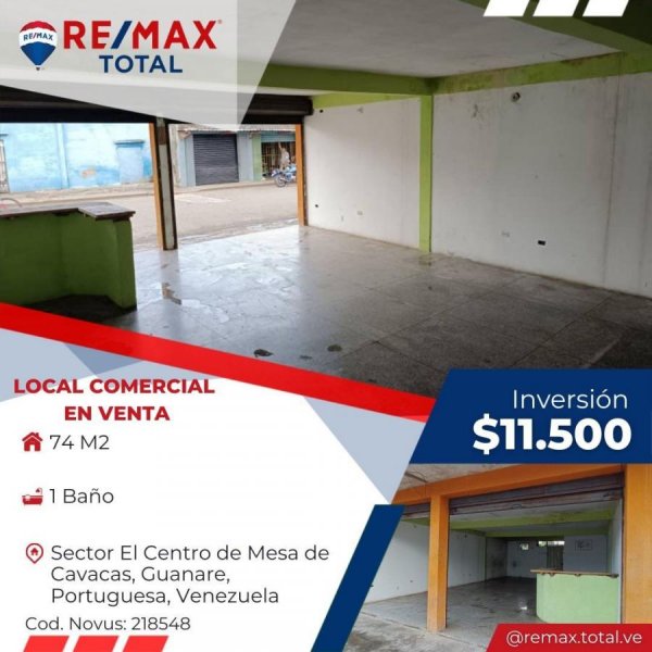 En Venta Local Comercial ubicado en el Sector El Centro de Mesa de Cavacas