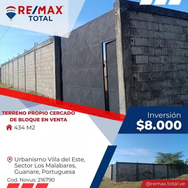 Foto Terreno en Venta en Guanare, Portuguesa - U$D 8.000 - TEV218729 - BienesOnLine