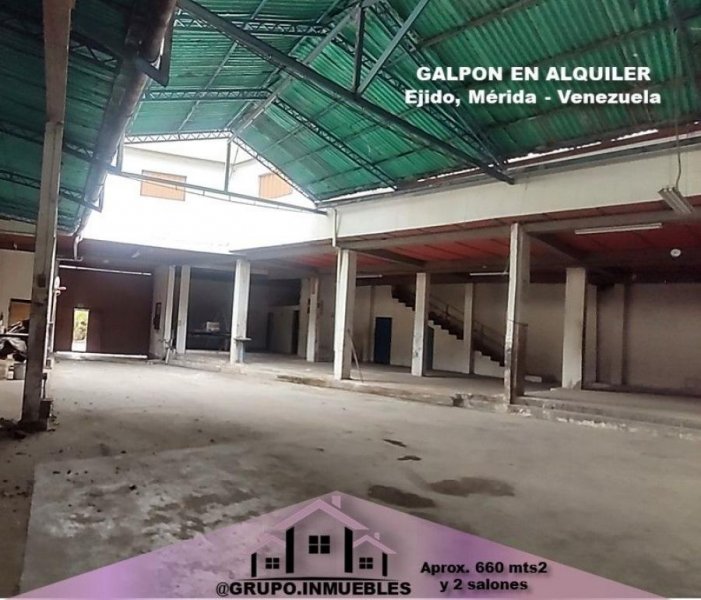 GALPÓN EN ALQUILER PARA DEPOSITO, amplios espacios, oficina y salón de reuniones, Ejido-Mérida