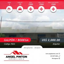 Galpon en Alquiler en  Araure, Portuguesa