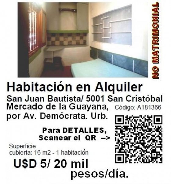 Habitacion en Alquiler en San Juan Bautista/ 5001 San Cristóbal, Táchira