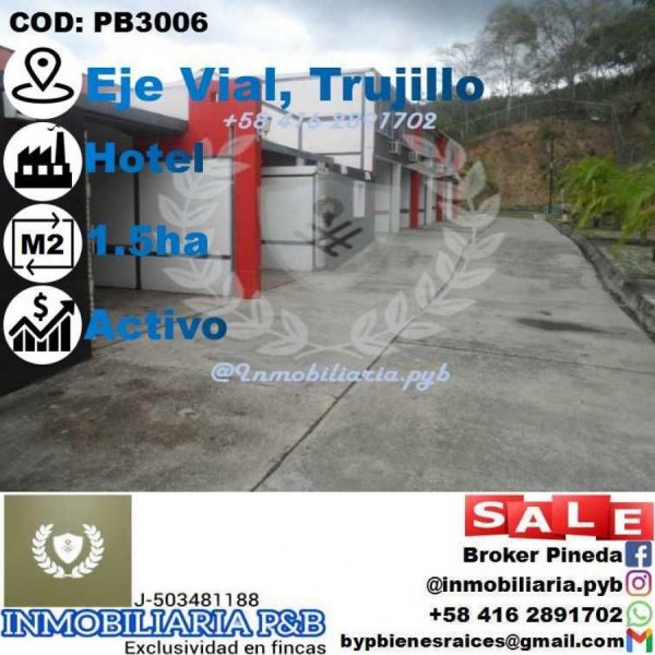 Hotel en Venta en  Carvajal, Trujillo