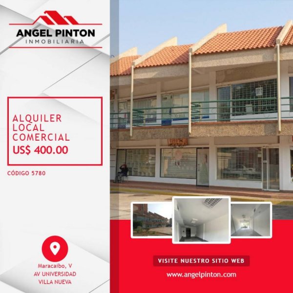 LOCAL COMERCIAL ALQUILER / VENTA AV UNIVERSIDAD MARACAIBO API 5780 ISABEL QUINTERO