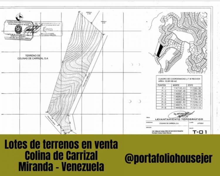 Terreno en Venta en Los Teques Carrizal, Miranda