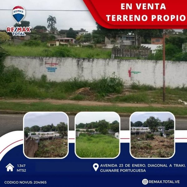 n Venta Terreno Propio, ubicado en la Avenida 23 de Enero