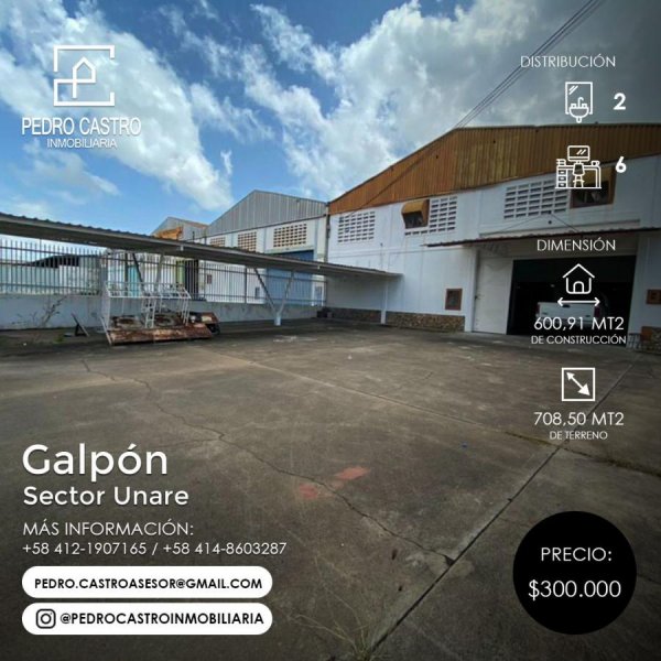 Venta Galpón Ubicado Unare, Puerto Ordaz, Avenida Paseo caroni, Bolivar, Guayana