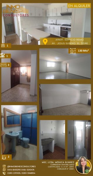 Apartamento en Alquiler en  El Tigre, Anzoátegui