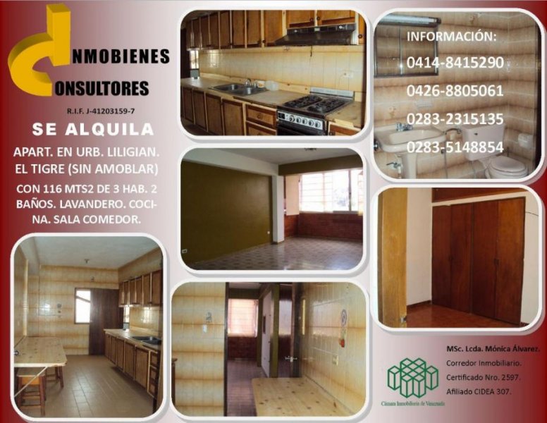 Foto Apartamento en Alquiler en El Tigre, Anzoátegui - BsF 480.000 - APA114697 - BienesOnLine