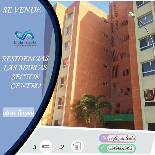 Se vende apartamento obra limpia en residencias las Marías sector centro Maturín