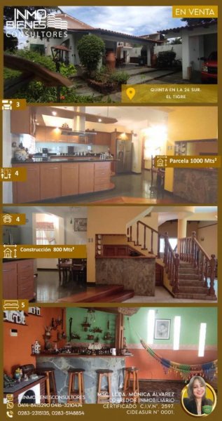 Quinta en Venta en  El Tigre, Anzoátegui