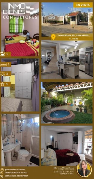 SE VENDE TOWNHOUSE EN URBANIZACIÓN EUROLIVING. EL TIGRE. ANZOÁTEGUI.