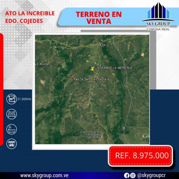 Foto Terreno en Venta en EL PAO, Cojedes - U$D 8.975.000 - TEV150372 - BienesOnLine