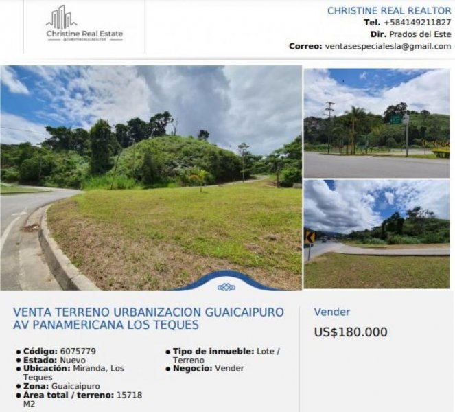 Terreno en Venta en  Caracas, Distrito Federal