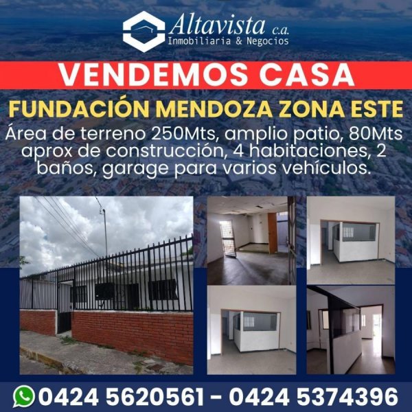 Foto Casa en Venta en Fundación Mendoza, Barquisimeto, Lara - U$D 40 - CAV245178 - BienesOnLine