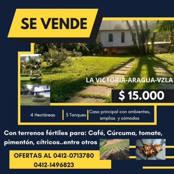 Finca en Venta en Municipio José Rafael Revenga Los Naranjos Tasajera, Aragua