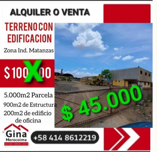 Terreno en Venta en Zona Ind. Matanzas Puerto Ordaz, Bolívar